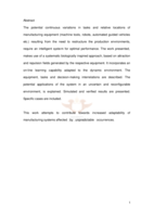 On biological inspired manufacturing systems