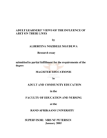 Adult learner's views of the influence of ABET on their lives.