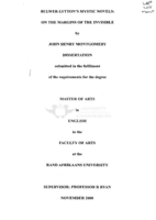 Bulwer-Lytton's mystic novels : on the margins of the invisible
