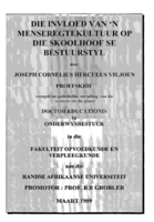 Die invloed van 'n menseregtekultuur op die skoolhoof se bestuurstyl