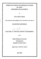 Improving DWDM transmission systems by using dispersion management