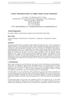 A study of insulation failure in a high voltage current transformer