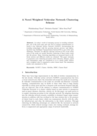 A novel weighted vehicular network clustering scheme