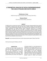 A theoretical analysis of social entrepreneurship : the case of Poland and South Africa