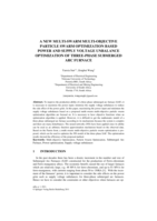 A new multi-swarm multi-objective particle swarm optimization based power and supply voltage unbalance optimization of three-phase submerged arc furnace