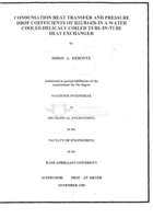 Condensation heat transfer and pressure drop coefficients of R22/R142b in a water cooled helicaly coiled tube-in-tube heat exchanger.