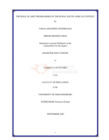 The role of ABET programmes in the rural South African context