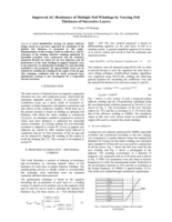 Improved AC-Resistance of Multiple Foil Windings by Varying Foil Thickness of Successive Layers