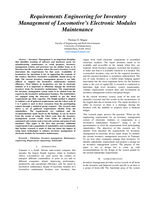 Requirements engineering for inventory management of locomotive’s electronic modules maintenance