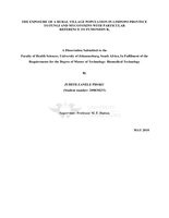 The exposure of a rural village population in Limpopo province to fungi and mycotoxins with particular reference to fumonisin B1
