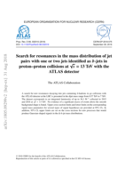 Search for resonances in the mass distribution of jet pairs with one or two jets identified as b-jets in proton–proton collisions at p s = 13 TeV with the ATLAS detector
