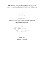A development communication reading of selected female readers’ views of Marie Claire’s ‘The Naked Issue’ (2009) edition