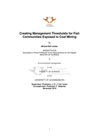 Creating management thresholds for fish communities exposed to coal mining