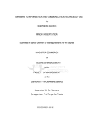 Barriers to information and communication technology use