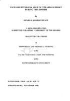 Views of Botswana adults towards support during childbirth