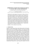 Addressing flood challenges in Ghana : a case of the Accra metropolis