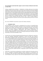 The strategically located land index support system for human settlements land reform in South Africa