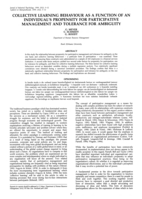 Collective learning behaviour as a function of an individual's propensity for participative management and tolerance for ambiquity.