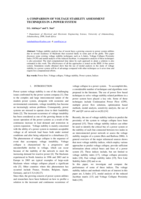 A comparison of voltage stability assessment techniques in a power system