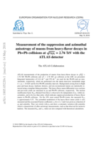 Measurement of the suppression and azimuthal  anisotropy of muons from heavy-flavor decays in Pb+Pb collisions at √sNN = 2.76 TeV with the  ATLAS detector