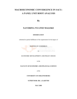 Macroeconomic convergence in SACU : a panel unit root analysis