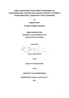 Using a management development programme as a transformational teaching and learning strategy to promote transformational leadership of retail managers