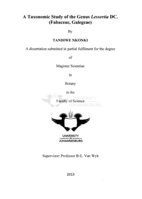 A taxonomic study of the genus Lessertia DC. (Fabaceae, Galegeae)