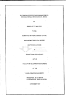 Self-knowledge for career management : an educational psychological model