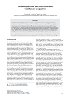 Treatability of South African surface waters by enhanced coagulation
