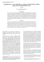 Theoretical and empirical linkages between work-related commitment foci.