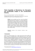 TALK capability of biomimicry for disruptive and sustainable output in the construction industry