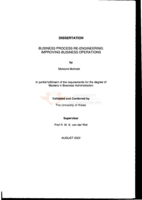 Business process re-engineering: improving business operations