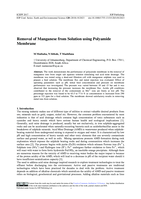 Removal of manganese from solution using polyamide membrane