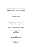 Longterm outcome after traumatic brain injury : neurological status and adjustment