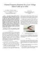 Channel frequency response for a low voltage indoor cable up to 1GHz