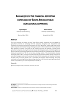 An analysis of the financial reporting compliance of South African public agricultural companies