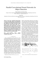 Parallel convolutional neural networks for object detection