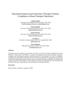 Operational improvement outcomes through voluntary compliance in road transport operations