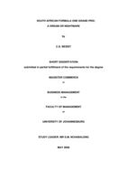 South African Formula One Grand Prix: a dream or nightmare.