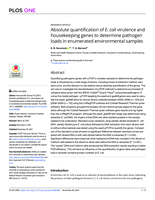 Absolute quantification of E. coli virulence and housekeeping genes to determine pathogen loads in enumerated environmental samples