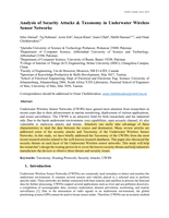 Analysis of Security Attacks & Taxonomy in Underwater Wireless  Sensor Networks