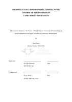 The efficacy of a homoeopathic complex in the control of helminthiasis in Capra hircus (boer goats)