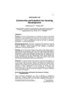 Community participation for housing development