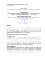 Analysis and comparison of masters real estate curricula in South Africa