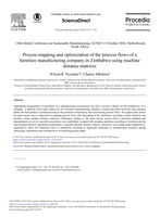 Process mapping and optimization of the process flows of a furniture manufacturing company in Zimbabwe using machine distance matrices