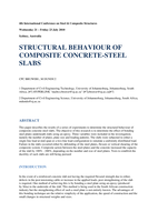 Structural behaviour of composite concrete-steel slabs