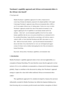 Nussbaum’s capability approach and African environmental ethics : is the African voice heard?