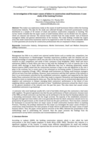An investigation of the major causes of failure in construction small businesses : a case study of the Gauteng Province