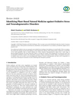 Identifying plant-based natural medicine against oxidative stress and neurodegenerative disorders