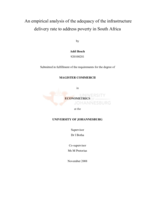 An empirical analysis of the adequacy of the infrastructure delivery rate to address poverty in South  Africa